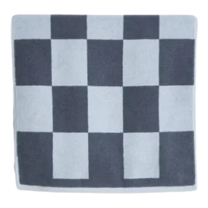 Tapis de Bain HAY Check Steel Blue Soldes