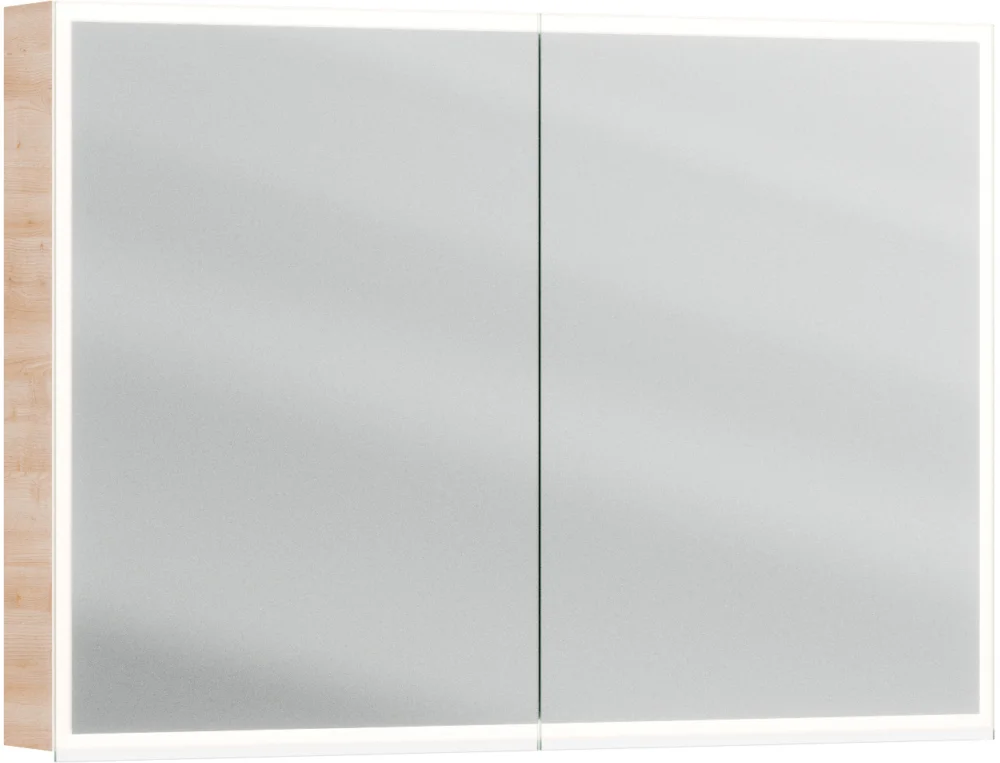 Armoire de toilette Alterna luuna LED plus avec éclairage inférieur/supérieur Érable norvégien Couleur de lumière réglable en continu 2700-6500 K Promotion