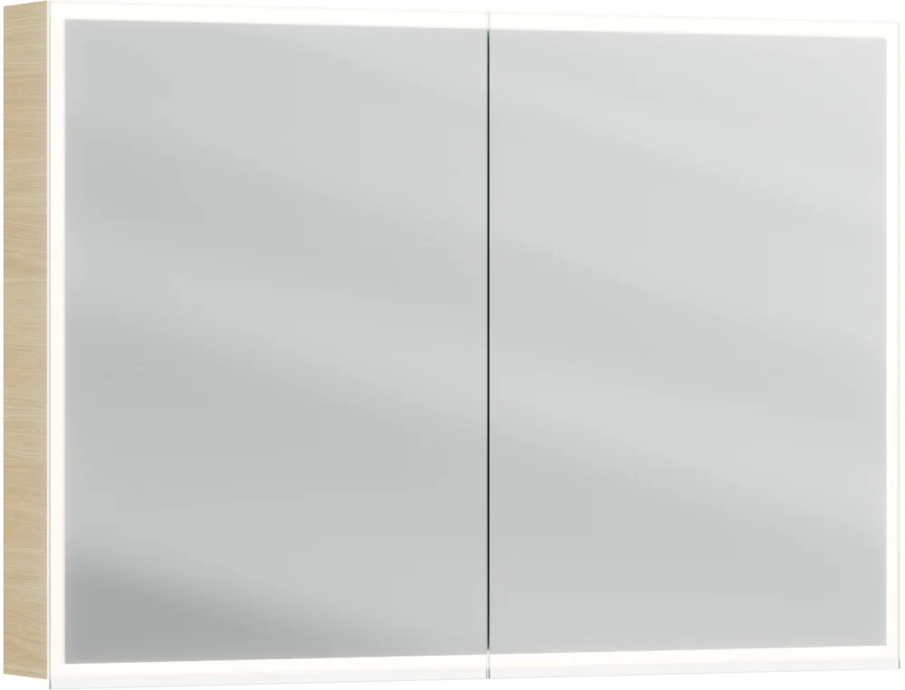 Armoire de toilette Alterna luuna LED plus avec éclairage inférieur/supérieur Chêne natura Couleur de lumière réglable en continu 2700-6500 K Quantité Limitée