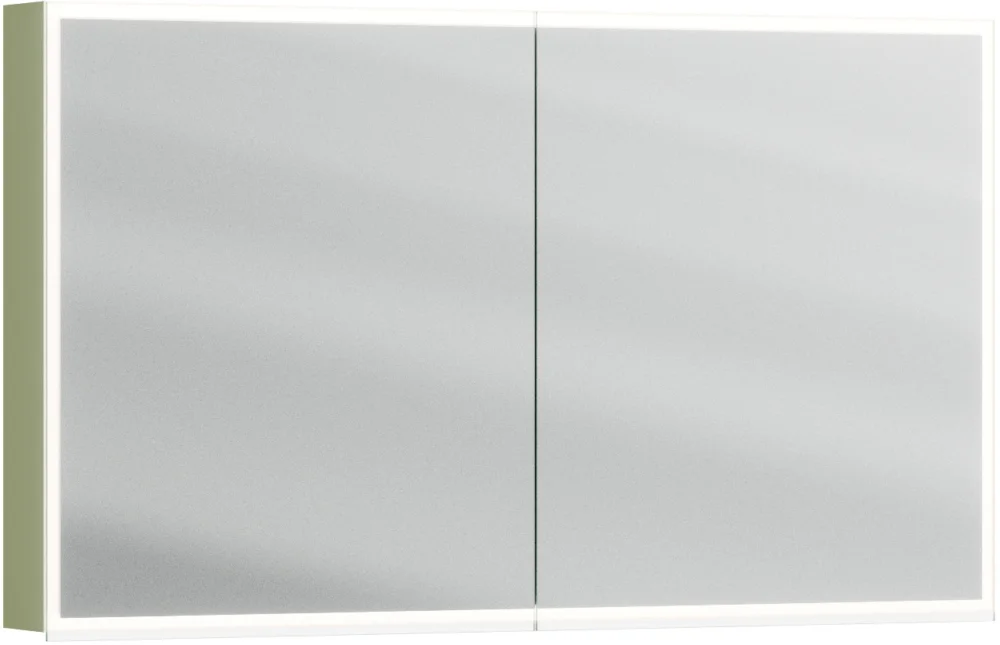 Armoire de toilette Alterna luuna LED plus avec éclairage inférieur/supérieur Greenery Couleur de lumière réglable en continu 2700-6500 K Usine Directe