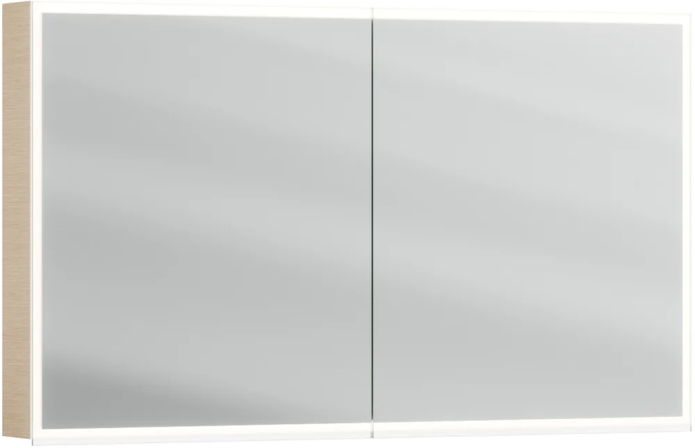 Expédition Rapide Armoire de toilette Alterna luuna LED plus avec éclairage inférieur/supérieur Light oak Couleur de lumière réglable en continu 2700-6500 K