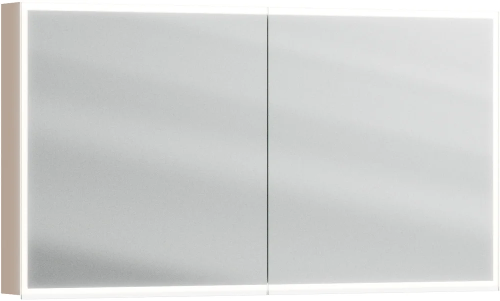 Produit De Marque Armoire de toilette Alterna luuna LED plus avec éclairage inférieur/supérieur Almond beige Couleur de lumière réglable en continu 2700-6500 K