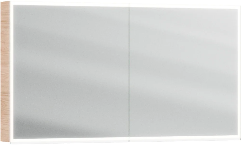 Armoire de toilette Alterna luuna LED plus avec éclairage inférieur/supérieur Casella oak Couleur de lumière réglable en continu 2700-6500 K Expédition Rapide