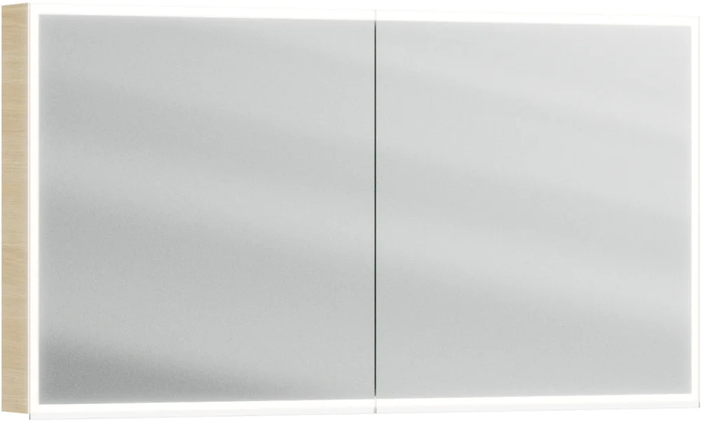 Populaire Armoire de toilette Alterna luuna LED plus avec éclairage inférieur/supérieur Chêne natura Couleur de lumière réglable en continu 2700-6500 K