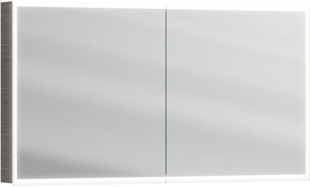 Armoire de toilette Alterna luuna LED plus avec éclairage inférieur/supérieur Titanium oak Couleur de lumière réglable en continu 2700-6500 K Produit De Marque