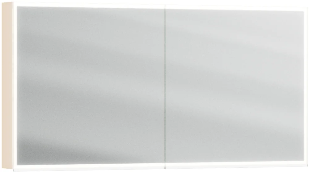 Armoire de toilette Alterna luuna LED plus avec éclairage inférieur/supérieur Sandbeige Couleur de lumière réglable en continu 2700-6500 K Remise