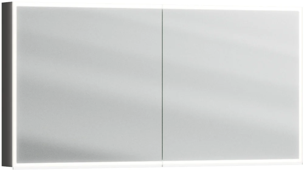 Armoire de toilette Alterna luuna LED plus avec éclairage inférieur/supérieur Darkgray Couleur de lumière réglable en continu 2700-6500 K Pas Cher