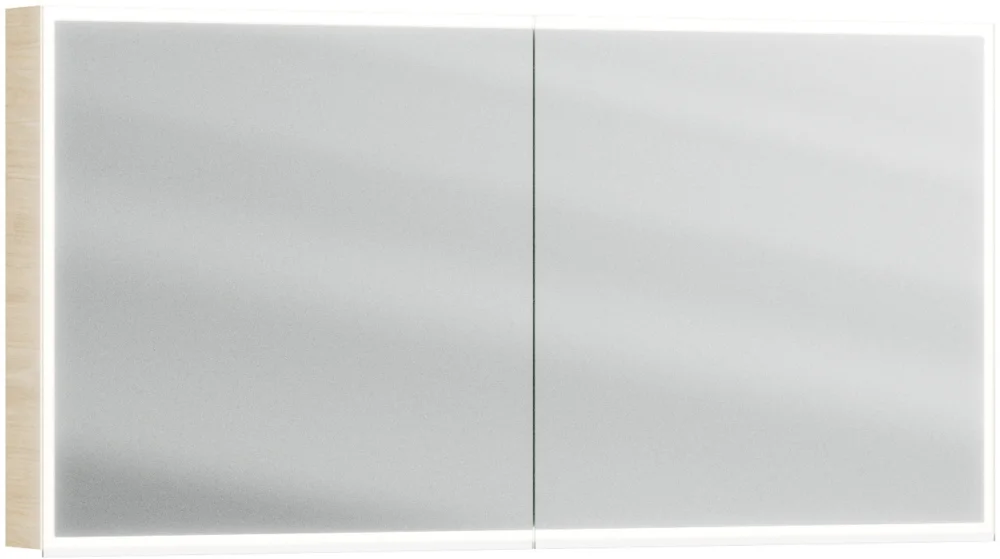 Armoire de toilette Alterna luuna LED plus avec éclairage inférieur/supérieur Châtaigne Couleur de lumière réglable en continu 2700-6500 K Nouvelle Collection
