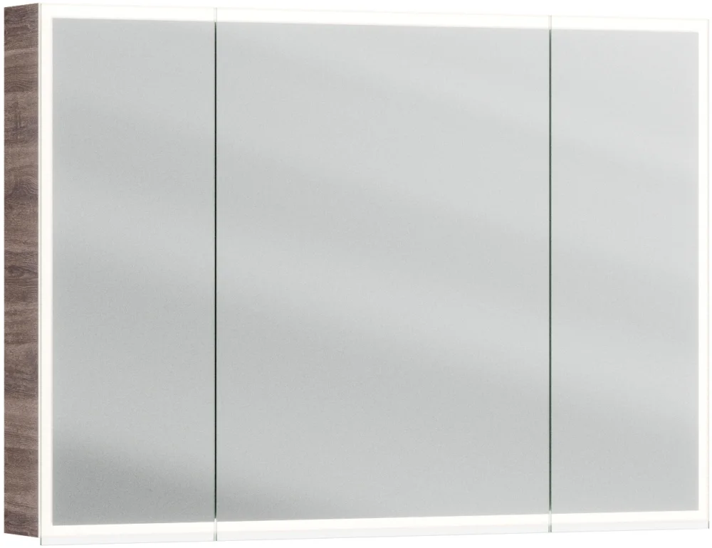 Promotion Armoire de toilette Alterna luuna LED plus avec éclairage inférieur/supérieur Chêne Sherman anthracite Couleur de lumière réglable en continu 2700-6500 K
