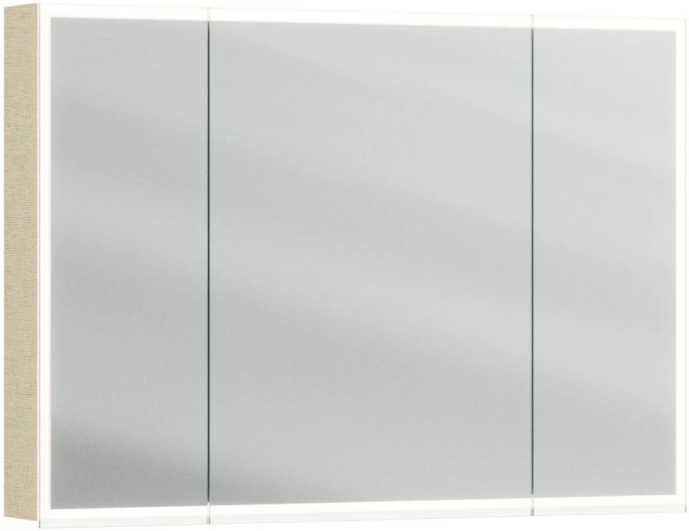 Meilleur Prix Armoire de toilette Alterna luuna LED plus avec éclairage inférieur/supérieur Beige textile Couleur de lumière réglable en continu 2700-6500 K