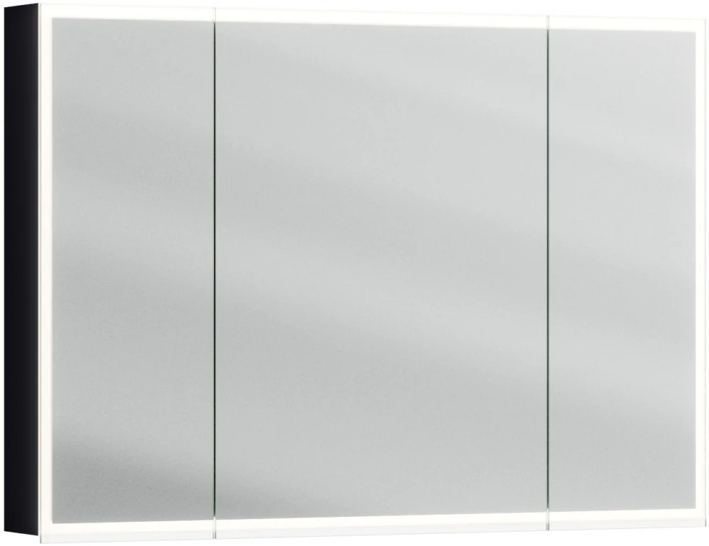 Armoire de toilette Alterna luuna LED plus avec éclairage inférieur/supérieur Noir mat Couleur de lumière réglable en continu 2700-6500 K Super Prix