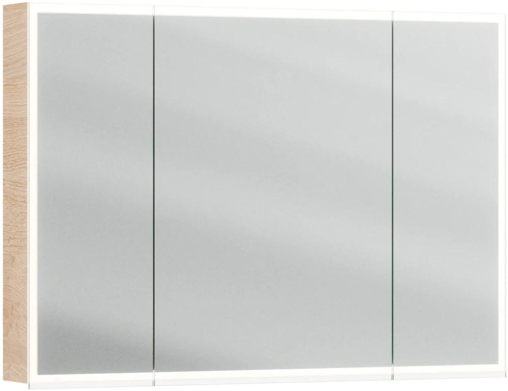 Armoire de toilette Alterna luuna LED plus avec éclairage inférieur/supérieur Chêne petit noeud Couleur de lumière réglable en continu 2700-6500 K Vente Directe