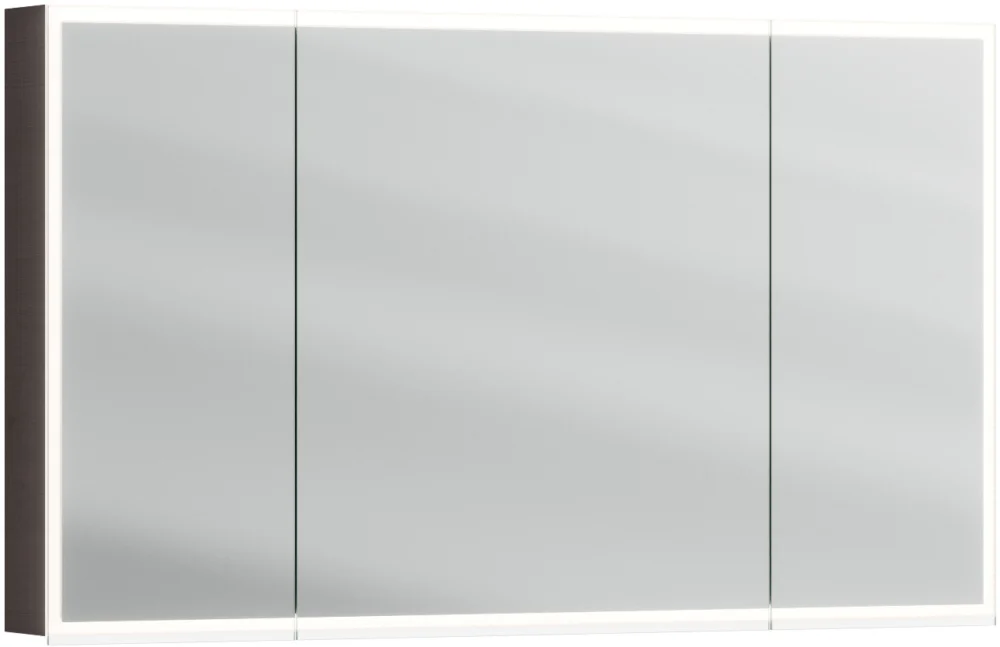 Top Vente Armoire de toilette Alterna luuna LED plus avec éclairage inférieur/supérieur Chêne graphite brut de sciage Couleur de lumière réglable en continu 2700-6500 K