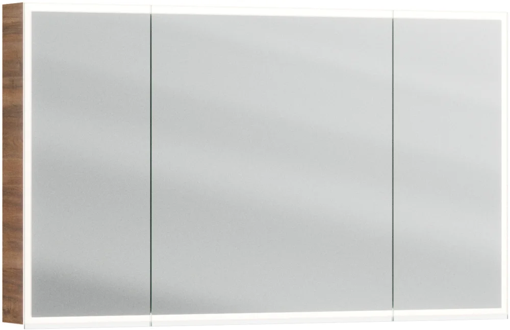 Armoire de toilette Alterna luuna LED plus avec éclairage inférieur/supérieur Pacific walnut tobacco Couleur de lumière réglable en continu 2700-6500 K Prix Réduit