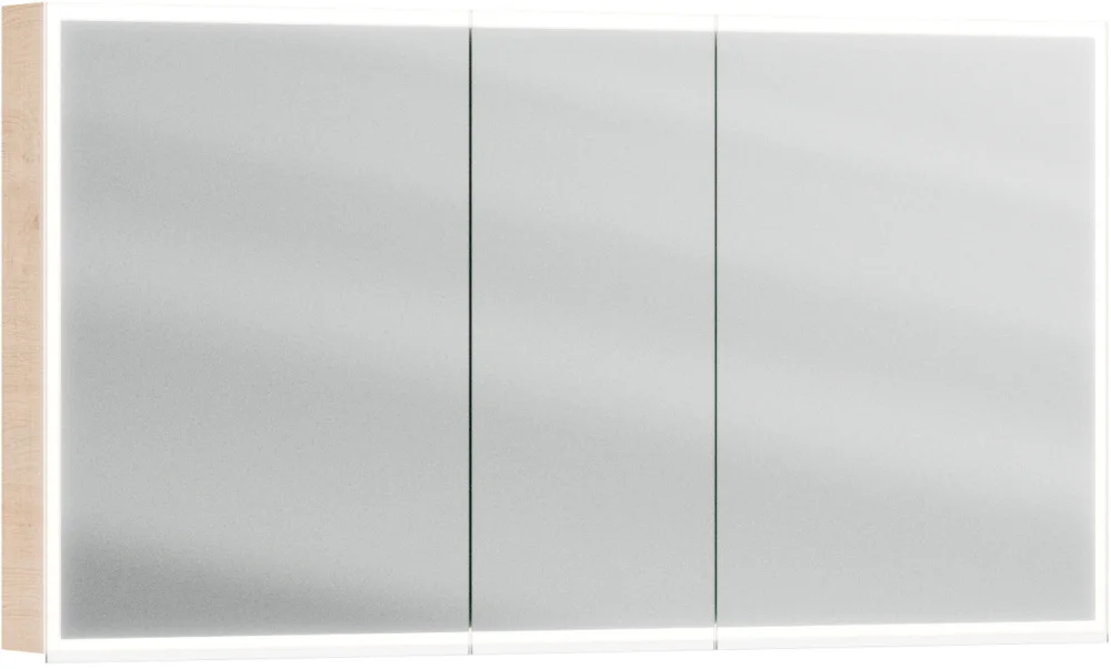 Armoire de toilette Alterna luuna LED plus avec éclairage inférieur/supérieur Chêne natura brut de sciage Couleur de lumière réglable en continu 2700-6500 K Top Vente