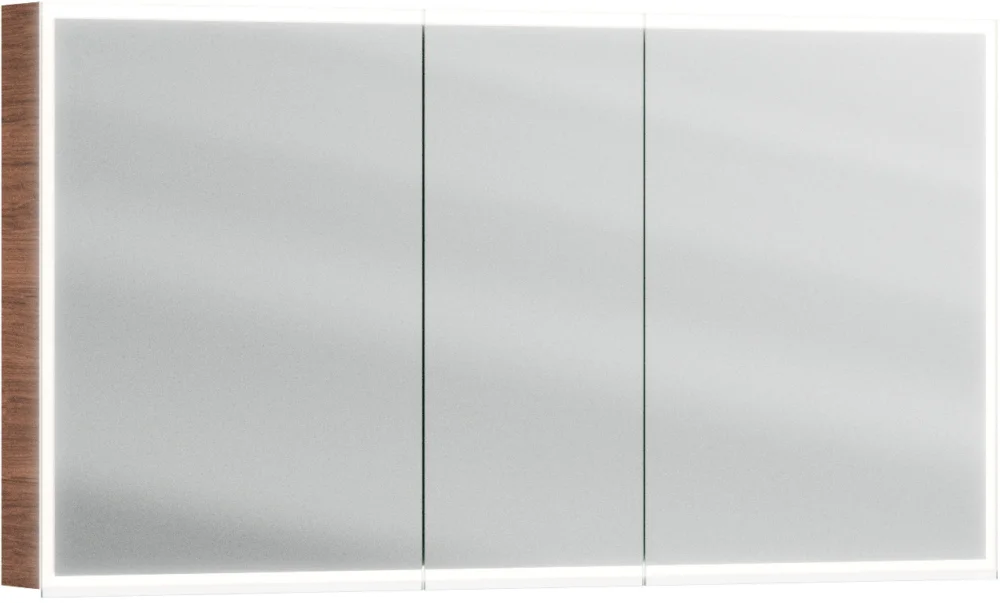 Authentique Armoire de toilette Alterna luuna LED plus avec éclairage inférieur/supérieur American walnut Couleur de lumière réglable en continu 2700-6500 K