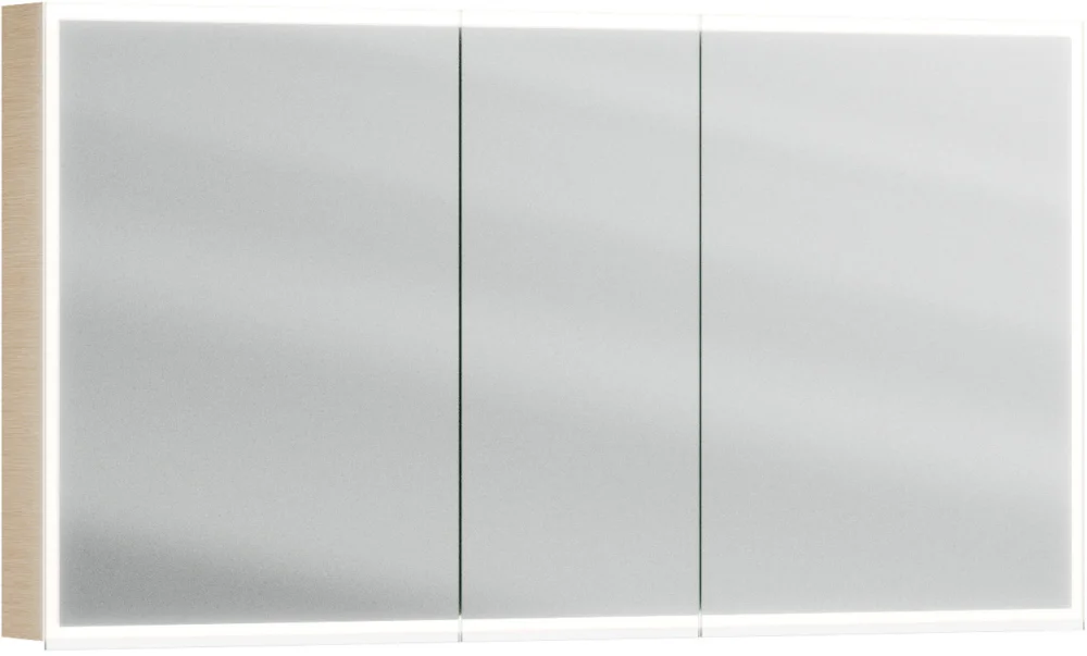 Armoire de toilette Alterna luuna LED plus avec éclairage inférieur/supérieur Light oak Couleur de lumière réglable en continu 2700-6500 K Commander Maintenant
