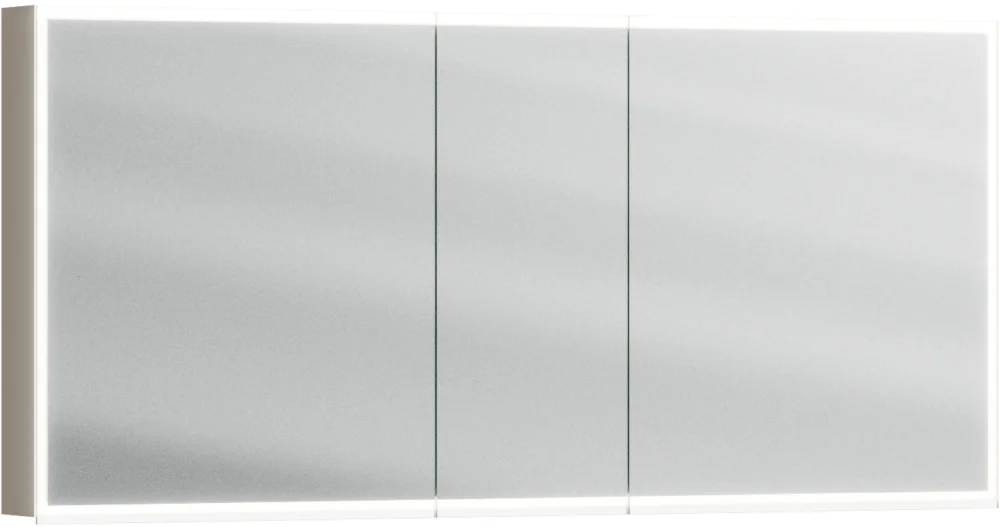 Soldes Armoire de toilette Alterna luuna LED plus avec éclairage inférieur/supérieur Dark taupe Couleur de lumière réglable en continu 2700-6500 K
