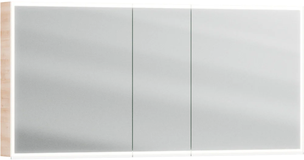 Armoire de toilette Alterna luuna LED plus avec éclairage inférieur/supérieur Érable norvégien Couleur de lumière réglable en continu 2700-6500 K Top Vente
