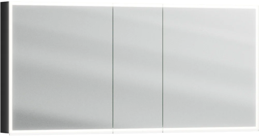 Achat Immédiat Armoire de toilette Alterna luuna LED plus avec éclairage inférieur/supérieur Nero ingo Couleur de lumière réglable en continu 2700-6500 K