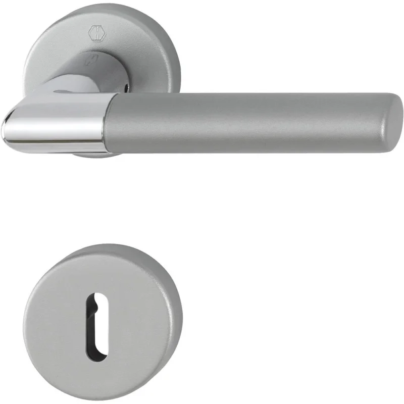 POIGNEE DE PORTE rosace LECCE-F49 Inox clé LHOPPE Authentique