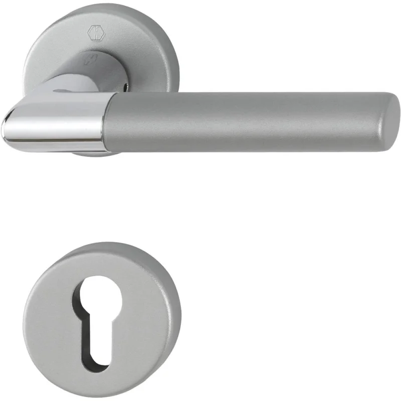 Offre Du Jour POIGNEE DE PORTE rosace LECCE-F49 Inox clé IHOPPE