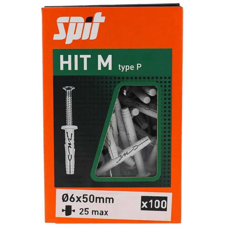 Expédié Aujourd'hui Chevilles HIT M tête plate 25mm Ø6x50mm boîte(s) 100SPIT