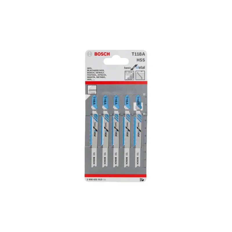 Lames de scie sauteuse HSS T118A 92mm blister 5BOSCH Vente Flash