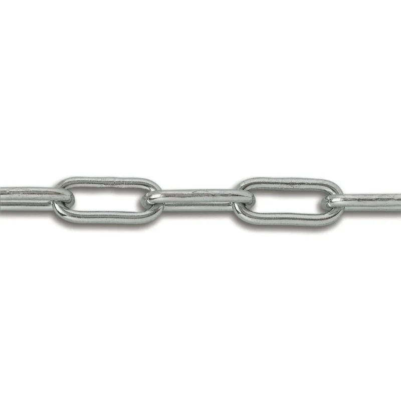 Jusqu'à Épuisement Des Stocks Chaîne soudée maille longue acier zingué Ø8mm 400kg le mètreCHAPUIS JEAN
