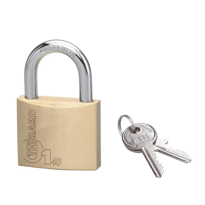 Cadenas MACH 1 laiton poli anse acier 40mm 2 clésTHIRARD Produit De Marque