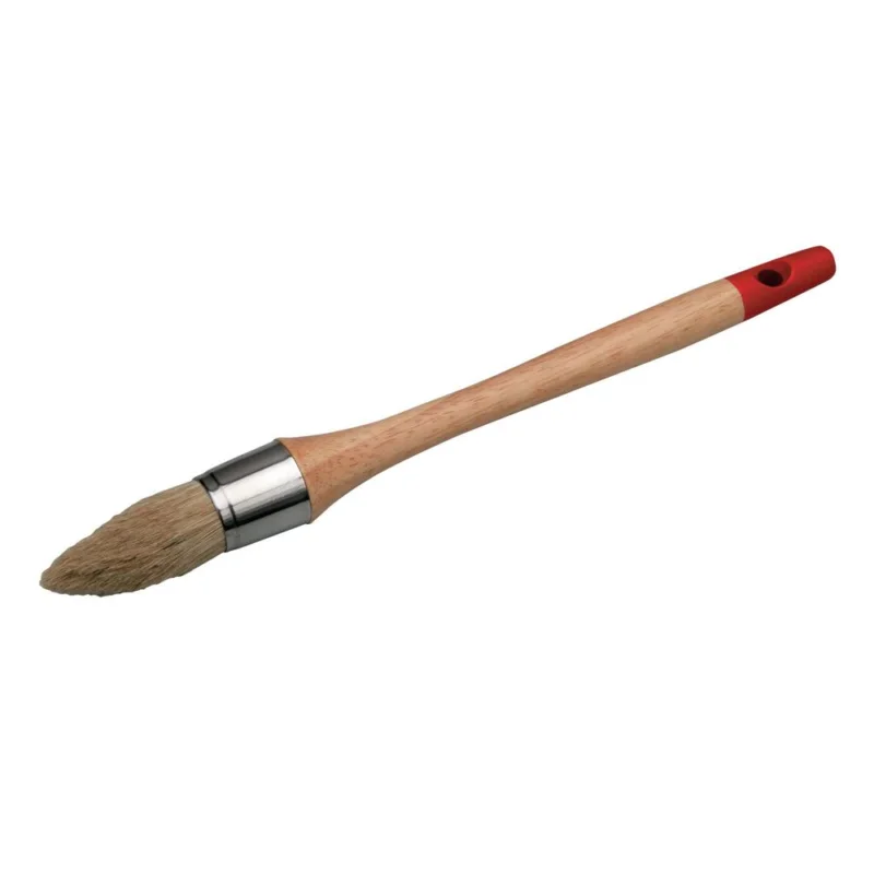Brosse ronde à réchampir glycéro manche bois verni Ø25mmNESPOLI Réduction