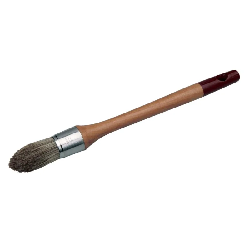 Seulement Aujourd'hui Brosse ronde à réchampir vernis lasure manche bois verni Ø25mmNESPOLI