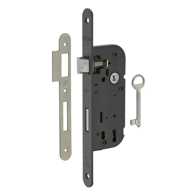 Meilleur Choix Serrure à encastrer époxy noir axe 40 pêne dormant 1/2 tourTHIRARD