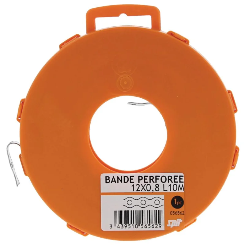 Bande perforée 12mmx10m Ep.0,8mm pour gaine au solSPIT Certifié