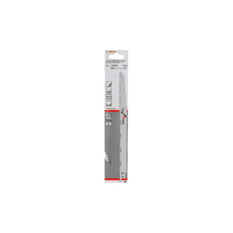 Lame de scie sabre S1531L HCS 240mmBOSCH Vente Directe