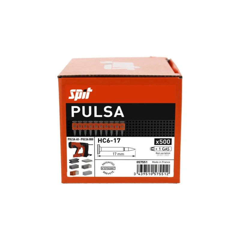 Promotion Tampons + gaz HC6-17 cloueur gaz Pulsa 800 17mm boite 500SPIT
