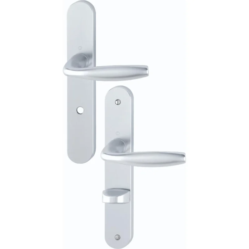 Poignée de porte NEW YORK 1810/300M aspect argent condamnationHOPPE Offre Spéciale