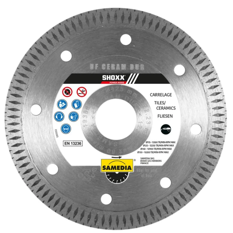 Solde Disque diamant Ø125mm SHOXX UF CERAM DURSAMEDIA
