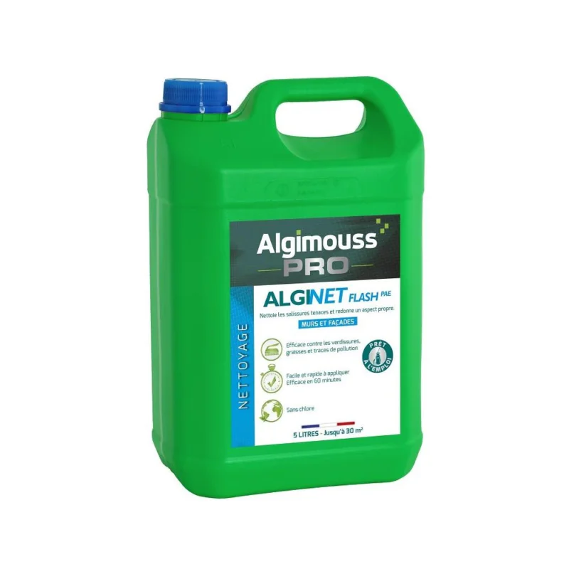 Nettoyant surpuissant façade ALGINET FLASH PAE bidon 5LALGIMOUSS Quantité Limitée
