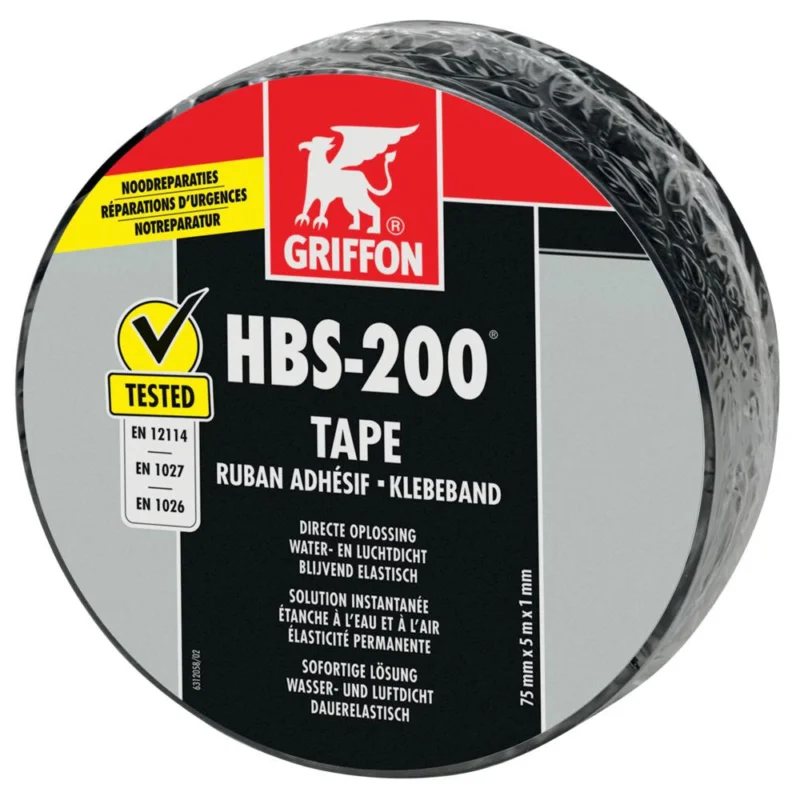 Offre Spéciale Ruban adhésif étanche à l‘air et à l‘eau HBS-200 TAPE noir 5mGRIFFON