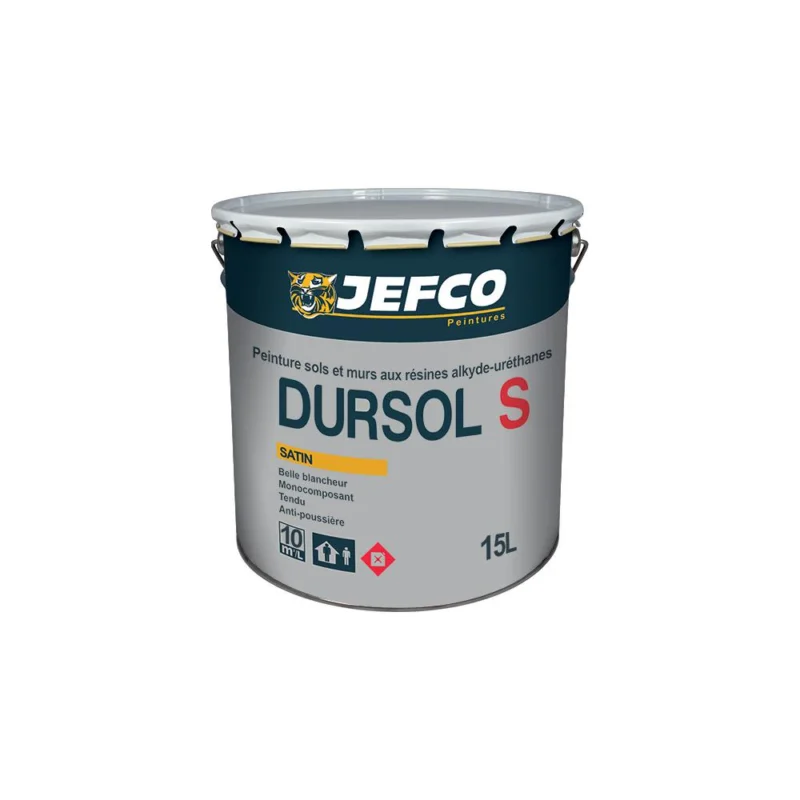 Populaire Peinture alkyde DURSOL S sols et murs blanc 4lALLIOS JEFCO