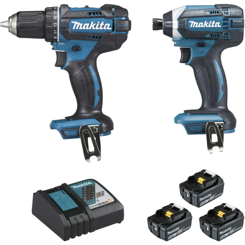 Acheter En Ligne Perceuse-visseuse DDF482 18V 5Ah +visseuse à chocs DTD152 coffretMAKITA