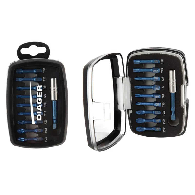 Embouts de vissage BLUE-SHOCK + 1 porte-embout magnétique coffret 10DIAGER Nouveauté