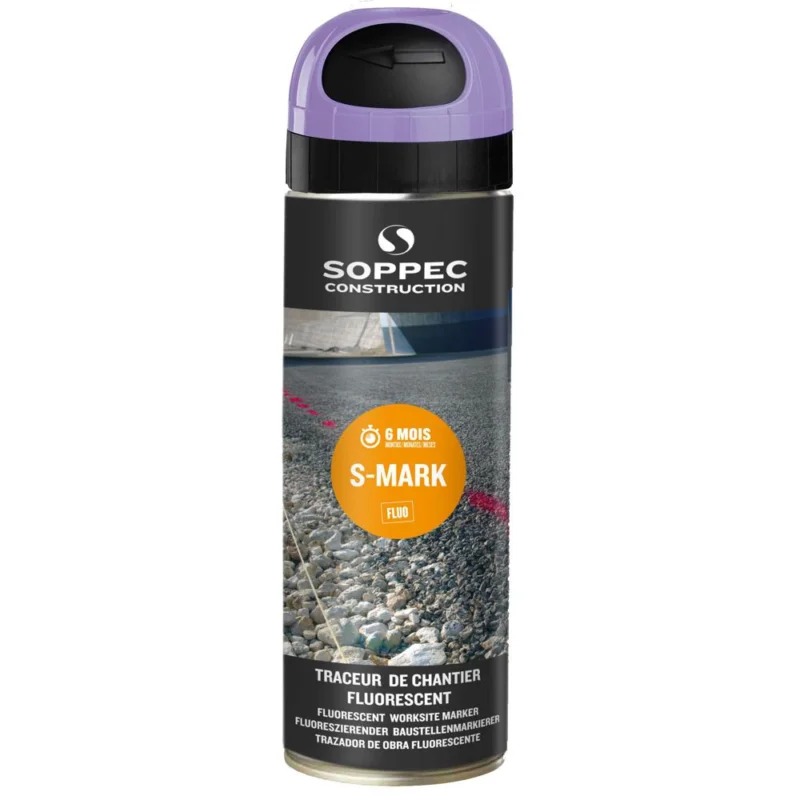 Traceur de chantier SMARK 500ml violet fluoSOPPEC Prix Bas