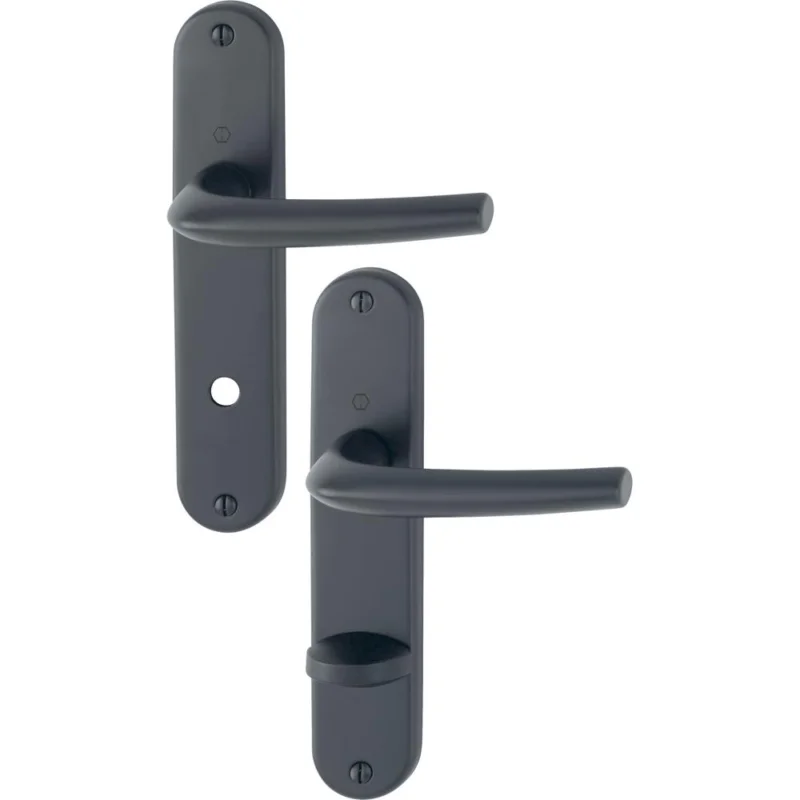 POIGNEE DE PORTE sur plaque SAN DIEGO F9714 noir mat condamnationHOPPE Vente Flash