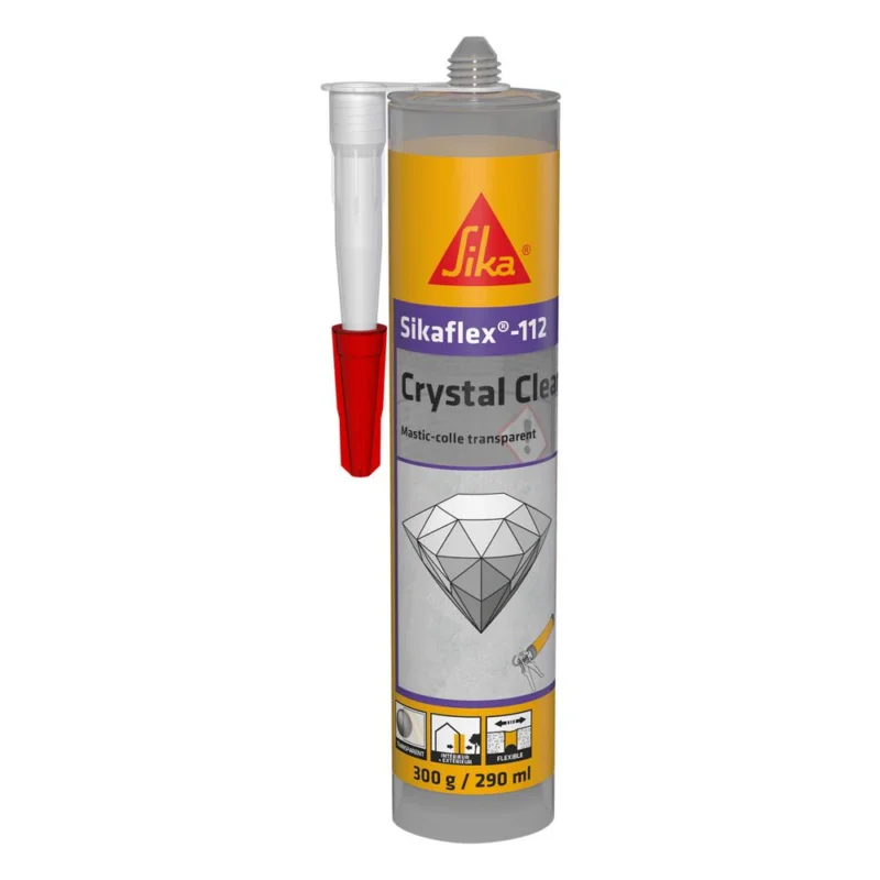 Acheter En Ligne Mastic colle SIKAFLEX-112 CRYSTAL CLEAR cartouche 290mlSIKA