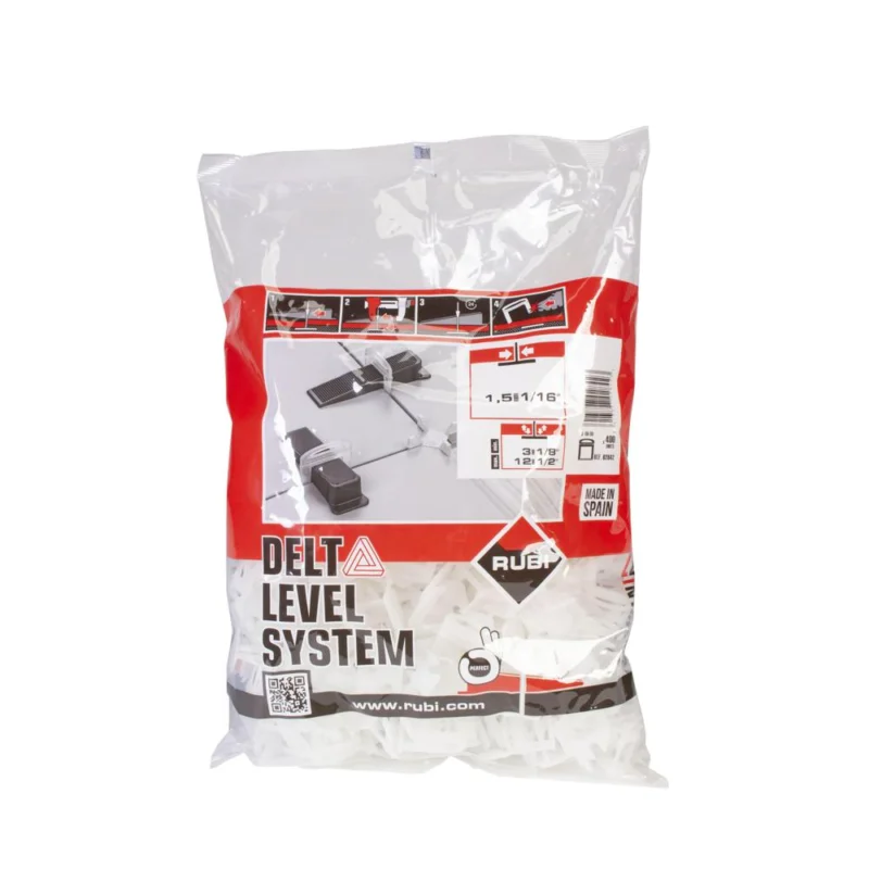 Bride pour carreaux de 3 à 12mm DELTA LEVEL SYSTEM 1,5mm sachet 400RUBI / GERMANS BOADA Marque