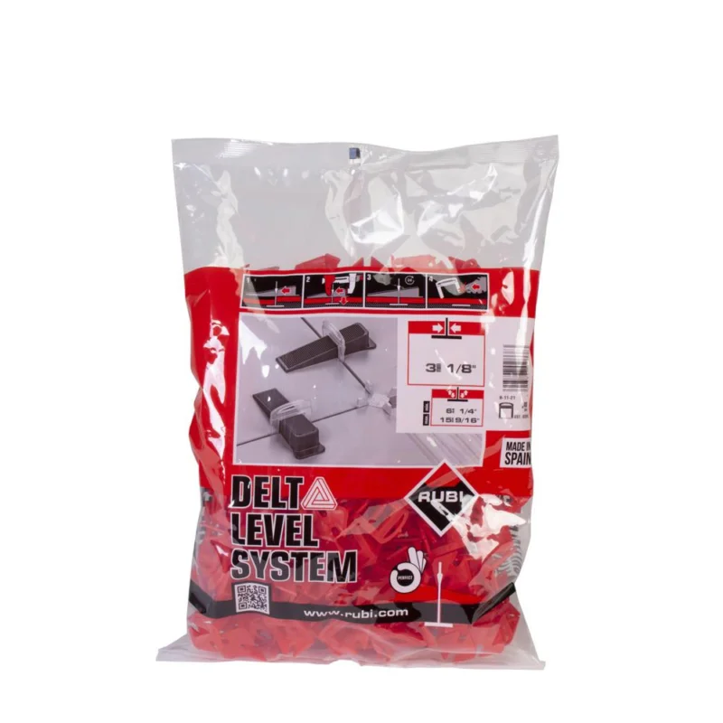 Bride pour carreaux de 6 à 15 mm DELTA LEVEL SYSTEM Ep.3mm sachet 400RUBI / GERMANS BOADA Satisfait Ou Remboursé