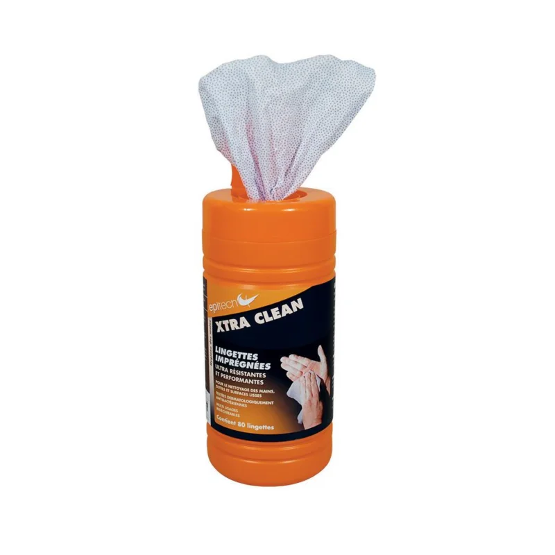 Acheter En Ligne Lingettes nettoyantes jetables XTRA CLEAN tube 80 piècesTHEARD