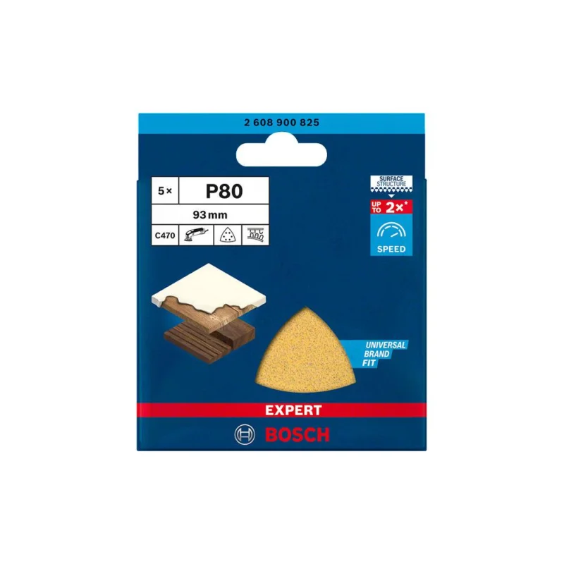 Abrasifs triangulaire C470 EXPERT pour ponceuse 93x93mm G80 lot 5BOSCH Meilleur Choix